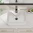 Dcolora DC-SFDOE00085 Waschbecken, rechteckiges Porzellan-Keramik-Waschbecken, kleines Waschbecken mit schwarzem Zubehör, 30,5 cm D x 40,6 cm B x 12,7 cm H