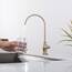 Delle Rosa Gebürsteter goldfarbener Trinkwasserhahn, massives Messing, Küchenwasserfilter-Wasserhahn, klassischer Wasserfilterhahn für Unterspüle, Wasserfiltersystem, gebürstetes Gold (helles Gold)