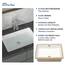 Sarlai Unterbauspüle für Badezimmer, 55,9 x 40,6 cm, reinweiß, rechteckig, Unterbau-Waschbecken, Porzellan-Keramik, Waschtisch, Waschbecken