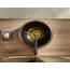 MEJE 45 x 40 x 16.5 cm Kunstwaschbecken, Oval, Reliefoberfläche, Vintage-Gold, Arbeitsplatte Waschbecken, Keramik (einschließlich Pop-up Abfluss)