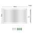 Dripex Badspiegel mit Beleuchtung Led Spiegel mit Touch-Schalter, Dimmbar, 3 Lichtfarbe Einstellbare Badezimmerspiegel mit Beleuchtung, Beschlagfrei 60 x 100 cm