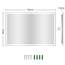 Dripex Badspiegel mit Beleuchtung Led Spiegel mit Touch-Schalter, Dimmbar, 3 Lichtfarbe Einstellbare Badezimmerspiegel mit Beleuchtung, Beschlagfrei 80 x 120 cm