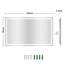 Dripex Badezimmerspiegel Wandspiegel LED Badspiegel mit Beleuchtung mit Touch-Schalter Beschlagfrei Kaltweiß 6400K Energiesparend Lichtspiegel 60x100 cm