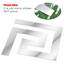 SelfTek 60 Stück Abnehmbare Acrylspiegel Spiegel Wandaufkleber Silber Spiegel Abziehbilder Geometrische Griechische Schlüsselmuster für zu Hause Schlafzimmer Hintergrund Dekoration (60-Silber)