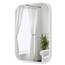 Umbra Hub Wandspiegel – Rechteckiger Spiegel für Diele, Badezimmer, Wohnzimmer und Mehr, Weiss, 61x91 cm