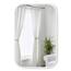 Umbra Hub Wandspiegel – Rechteckiger Spiegel für Diele, Badezimmer, Wohnzimmer und Mehr, Weiss, 61x91 cm