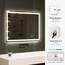 S'bagno Bluetooth-Badspiegel-mit-Beleuchtung-80x60cm, LED-Badezimmerspiegel mit Entfoggen, 3000K-6500K, Dimmbar, Speicher, HD-gehärtetes Glas, IP44-Badezimmer-Spiegel-mit-LED, Horizontal/Vertikal