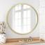 Americanflat 81 cm Gerahmter Gold Runder Spiegel - Gold Kreis Spiegel für Badezimmer, Schlafzimmer, Eingangsbereich, Wohnzimmer - Großer runder Spiegel für Wanddekoration