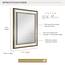 MCS 40,6 x 50,8 cm geriffelter Spiegel, Außenmaß ist 53,3 x 63,5 cm, Finish 20578, Glas Polystyrol, Zweifarbiges warmes Zinn und Silber, 20" L x 16" W