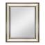 MCS 40,6 x 50,8 cm geriffelter Spiegel, Außenmaß ist 53,3 x 63,5 cm, Finish 20578, Glas Polystyrol, Zweifarbiges warmes Zinn und Silber, 20" L x 16" W