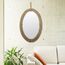 Stonebriar Decorative Oval Rope Wall Mirror with Hanging Loop