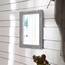 AAZZKANG Holzrahmenspiegel für Wand Rustikale Retro Hängespiegel Rechteck Dekorative Bauernhaus Schlafzimmer Badezimmer Wandspiegel Wohnkultur