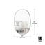 Umbra Hub Wandspiegel – Ovaler Spiegel für Diele, Badezimmer, Wohnzimmer und Mehr, Grau, 61x91 cm