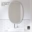 Umbra Hub Wandspiegel – Ovaler Spiegel für Diele, Badezimmer, Wohnzimmer und Mehr, Grau, 61x91 cm
