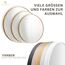 GOLD&CHROME UNIQUE DESIGN Dekorative Wandspiegel Rund ⌀90 cm Aluminiumrahmen - Spiegel Rund Gold mit Teflon beschichtet Spiegeloberfläche - Spiegel Wand Pulverbeschichteter Spiegelrahmen 0,9 cm