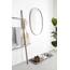 Umbra Hub Wandspiegel – Ovaler Spiegel für Diele, Badezimmer, Wohnzimmer und Mehr, Grau, 61x91 cm