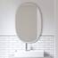 Umbra Hub Wandspiegel – Ovaler Spiegel für Diele, Badezimmer, Wohnzimmer und Mehr, Grau, 61x91 cm