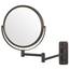Jerdon Zweiseitiger Make-up-Spiegel zur Wandmontage, Make-up-Spiegel mit 5-facher Vergrößerung und Wandhalterung, 20,3 cm Durchmesser, Wandhalterung, Modell JP7506BZ