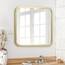 Americanflat 61 cm Quadratischer Spiegel mit Goldenem Rahmen & Abgerundeten Ecken - Moderner Wandspiegel Groß für Badezimmer, Schlafzimmer & Wohnzimmer - Quadratischer Wandspiegel zur Wanddekoration
