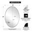 ANDY STAR Wall Mirror for Bathroom, 20x28’’ Chrome Oval Bathroom Mirror, Oval Wall Mirror for Btahroom, Oblong Pill Shaped Chrome Mirror Stainless Steel Frame Wall Mount Horizontal or Vertical