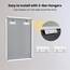 LOAAO Weißer Badezimmerspiegel mit den Maßen 55,9 x 76,2 cm; mit Metallrahmen für die Wand, Badezimmer-Schminkspiegel, geeignet für Bauernhaus, großer abgerundeter rechteckiger Spiegel, rostfrei, kann