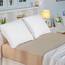 Utopia Bedding Kopfkissen (2er Set), 65 x 65 cm Schlafkissen, Gebürsteter Stoff Bezug Bettkissen, Premium Qualität Weich et Atmungsaktiv Kissen (Weiß)