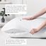 ACCURATEX Hybrid zerkleinertes Memory Foam Kopfkissen 60×60 cm 2er Set, Kissen mit abnehmbarem Baumwollbezug & Mikrofaser Füllung (höhenverstellbar), Nackenkissen für Rückenschläfer, waschbar, weiß