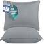 Utopia Bedding KopfKissen (2er Set), 60 x 60 cm Schlafkissen, Atmungsaktiv et Weich Kissen (Grau)