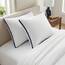 Utopia Bedding Kopfkissen (2er Set), 80 x 80 cm, Gebürsteter Stoff Bezug, Hohlfaser Füllung, Premium Qualität Weich und Atmungsaktiv, Marineblau