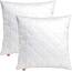 sleepling Kopfkissen 60x60 cm 2er Set, Allergiker Kissen, waschbar, Made in EU, Ökotex, Schlafkissen 60 x 60, Bettkissen, Pillow, 2 Stück, Komfort 100