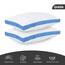 Utopia Bedding Gestepptes Kissen (2er-Pack) Premium Qualität Bettkissen – Seitenschläfer – Blau Zwickel – Queen – 45,7 x 66 cm