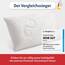 FMP Matratzenmanufaktur Orthopädisches Nackenstützkissen viscoelastisches Kissen, Visco Kopfkissen, Kissen, Nackenkissen 6,5 cm hoch, weiß