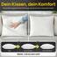 LILENO HOME Kissen 50x50 (1er Set) – 95 °C waschbar, Oeko-Tex & Made in DE – Allergiker Kopfkissen 50x50 für himmlischen Schlaf – Haut schmeichelndes & geruchsfreies Pillow