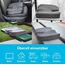 Linenspa Ergonomisches Sitzkissen aus Gelschaum – Steißbein-/Coccyx-Komfort – Sitzpolster für Bürostuhl, Auto und für ganztägiges Sitzen, Grau