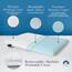 Bluewave Bedding superflaches Super Slim Gel-Memoryschaum-Kissen für Bauch- und Rückenschläfer, niedriges, flaches Design für Halswirbelsäulenausrichtung, tieferen Schlaf, 8,3 cm hoch, Kingsize-Größe