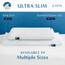 Bluewave Bedding ultraflaches Ultra Slim Gel-Memoryschaum-Kissen für Bauch- und Rückenschläfer, niedriges, flaches Design für Halswirbelsäulenausrichtung und tieferen Schlaf, 7 cm hoch, Kingsize-Größe