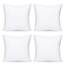 Acanva Kisseneinsätze Dekorativer, weich, hypoallergen, Polyester, quadratisch, Euro-Kissenfüller, Weiß, 4 Count (Pack of 1), 4