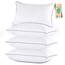 JOLLYVOGUE Pillows Standard Size Set of 4, Cooling and Supportive Bed Pillows with Super Soft Down Alternative Fill, Luxury Fluffy Hotel Quality for Side Back and Stomach Sleepers