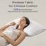 JOLLYVOGUE Pillows King Size Set of 1, Washable Supportive Single Bed Pillow with Super Soft Down Alternative Fill, Luxury Fluffy Hotel Quality for Side , Back and Stomach Sleepers