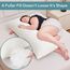 Oubonun Premium Seitenschläferkissen 53 x 137 cm – Langes Körperkissen mit anpassbarer Füllung – Gestepptes Body Pillow mit formstabiler Polyesterfüllung – Schlafkissen für Seitenschläfer