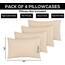 Utopia Bedding Queen-Kissenbezüge – 4er-Pack – Hotelverschluss – weicher, gebürsteter Mikrofaserstoff – schrumpf- und farbecht, Kissenbezüge, Queen-Size, 20 X 30 Inches (Beige)