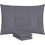 Utopia Bedding Queen-Kissenbezüge – 4er-Pack – Hotelverschluss – weicher, gebürsteter Mikrofaserstoff – schrumpf- und farbecht, Kissenbezüge, Queen-Size, 20 X 30 Inches (grau)