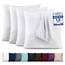 Utopia Bedding – 4er-Set Kissenbezüge – 50 x 50 cm – Oeko-TEX – Gebürstete Mikrofaser, 100% Polyester, mit Umschlagverschluss (Kissenfüllung Nicht enthalten), nur Kissenbezug – Weiß