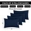 Utopia Bedding King-Kissenbezüge – 4er-Pack – Hotelverschluss – weicher, gebürsteter Mikrofaserstoff – schrumpf- und farbecht, Kissenbezüge, Kingsize, 20 X 40 Inches (Marineblau)