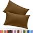 Utopia Bedding Queen-Kissenbezüge – 2er-Pack – Hotelverschluss – weicher, gebürsteter Mikrofaserstoff – schrumpf- und farbecht, Kissenbezüge 20 X 30 Inches (Queen, Mokka)