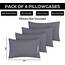 Utopia Bedding Queen-Kissenbezüge – 4er-Pack – Hotelverschluss – weicher, gebürsteter Mikrofaserstoff – schrumpf- und farbecht, Kissenbezüge, Queen-Size, 20 X 30 Inches (grau)