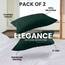 Utopia Bedding Standard-Kissenbezüge – 2er-Pack – Hotelverschluss – weicher, gebürsteter Mikrofaserstoff – schrumpf- und farbecht, Kissenbezüge 20 X 26 Inches (Standard, Smaragdgrün)