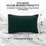 Utopia Bedding Standard-Kissenbezüge – 2er-Pack – Hotelverschluss – weicher, gebürsteter Mikrofaserstoff – schrumpf- und farbecht, Kissenbezüge 20 X 26 Inches (Standard, Smaragdgrün)