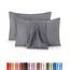 Utopia Bedding – 2er-Set Kissenbezüge – 50 x 75 cm – Oeko-TEX – Gebürstete Mikrofaser, 100% Polyester, mit Umschlagverschluss (Kissenfüllung Nicht enthalten), nur Kissenbezug – Grau