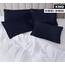 Utopia Bedding King-Kissenbezüge – 4er-Pack – Hotelverschluss – weicher, gebürsteter Mikrofaserstoff – schrumpf- und farbecht, Kissenbezüge, Kingsize, 20 X 40 Inches (Marineblau)
